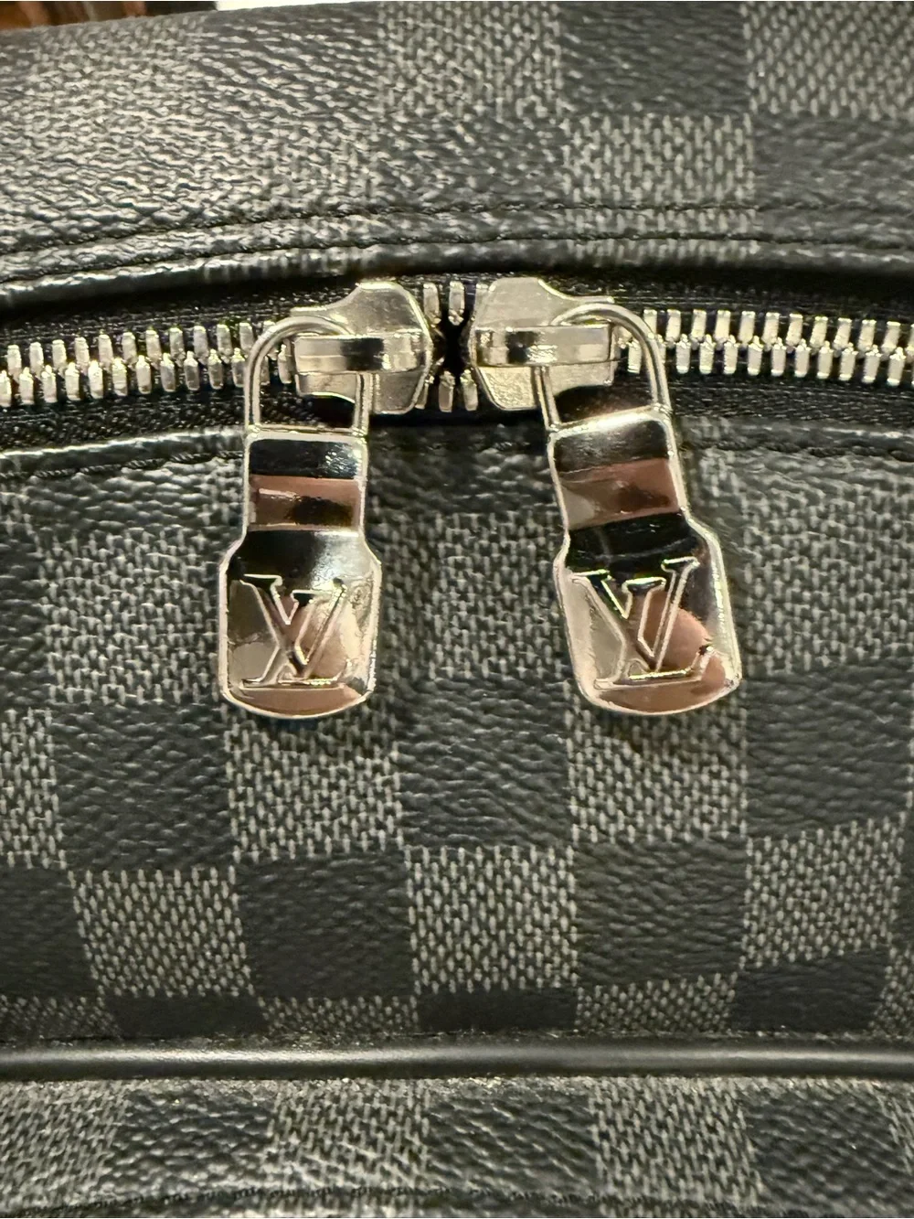 Louis Vuitton Black Damier Graphite Canvas Backpack with Silver Hardware